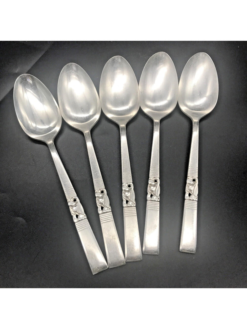 Oneida Morning Star Lot Of 5 Tablespoons Community Vintage Silverplate Flatware